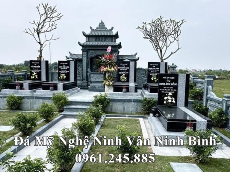 Khu Lăng Mộ đá đẹp bằng đá xanh rêu kết hợp đá hoa cương (Đá granite)