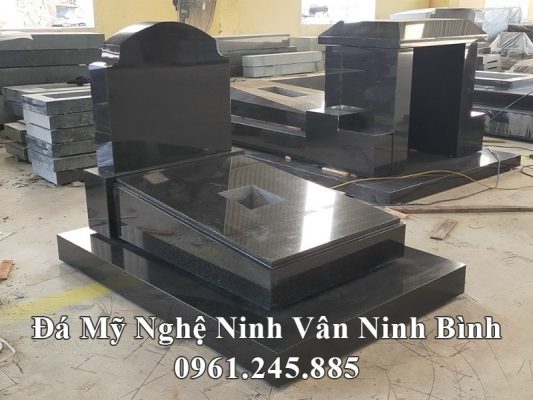 Mẫu Mộ đá hoa cương (Mộ đá Granite đen Bình Định) bán chạy nhất hiện nay.