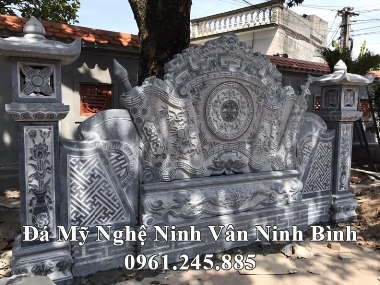 Mẫu Bình phong đá Nhà thờ họ đẹp / Bình phong Nhà thờ tổ, Từ đường